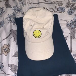 Cheerful Cream Smiley Face Hat